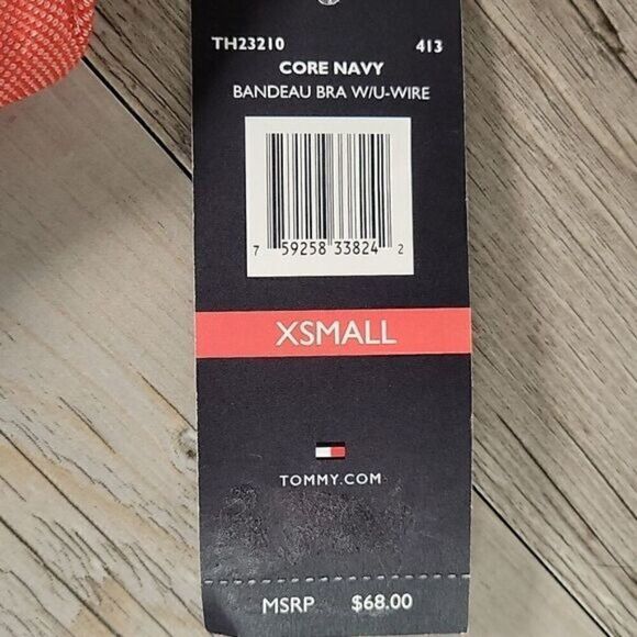 Tommy Hilfiger Bandeau Bikini Top Sz XS - Picture 5 of 8